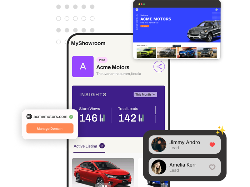 myshowroom online website manager app