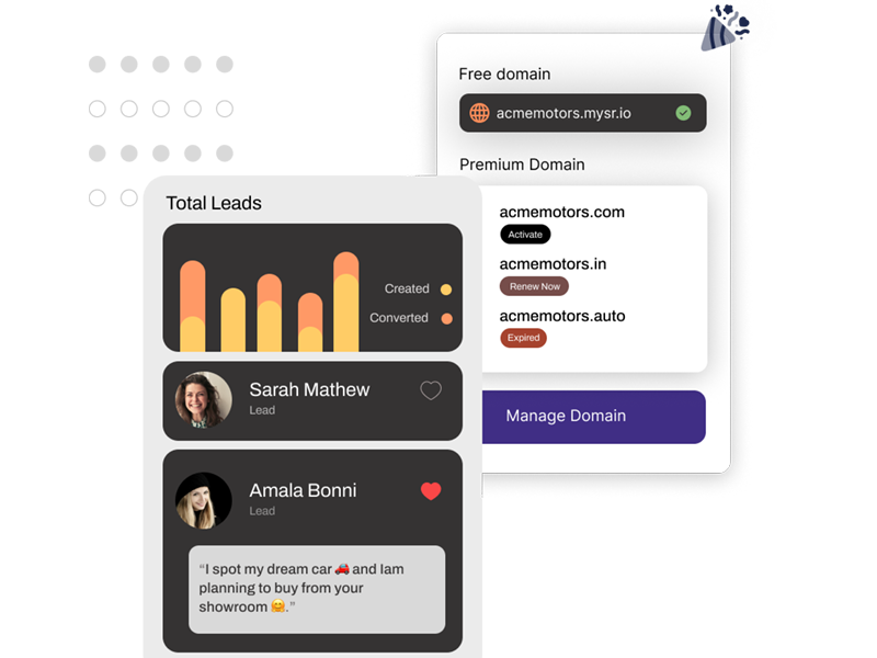 myshowroom online website lead manager